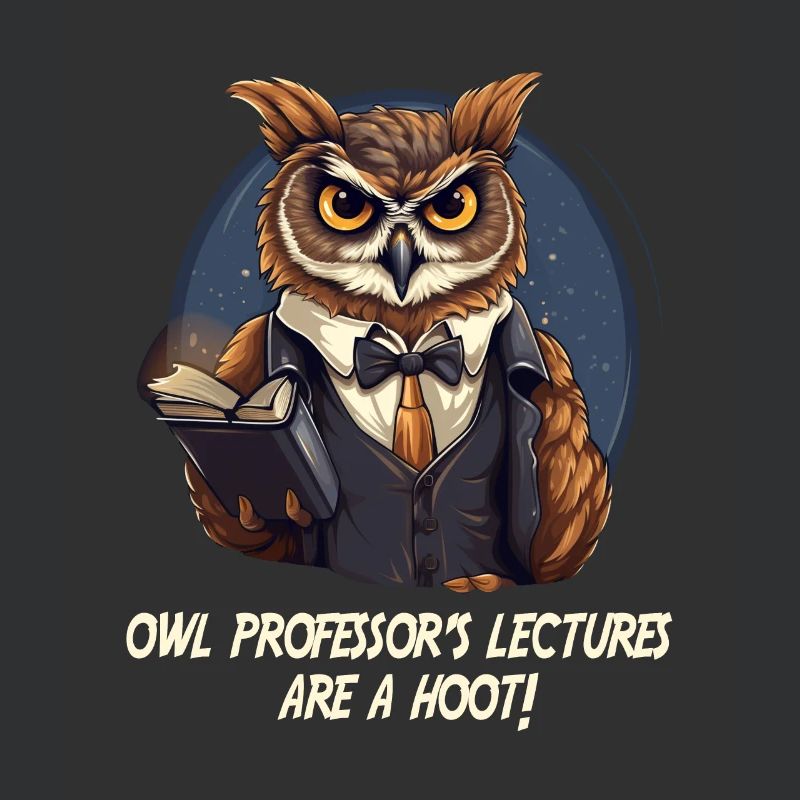 Lehrer Eule mit Spruch Schule
