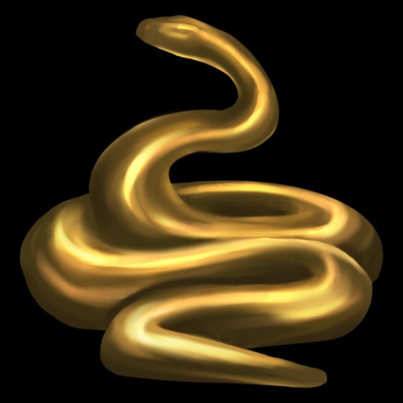 Serpent d’or élevé