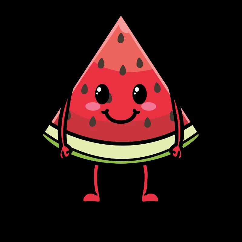 Watermelon Emoticon Melon Fruit Kawaii