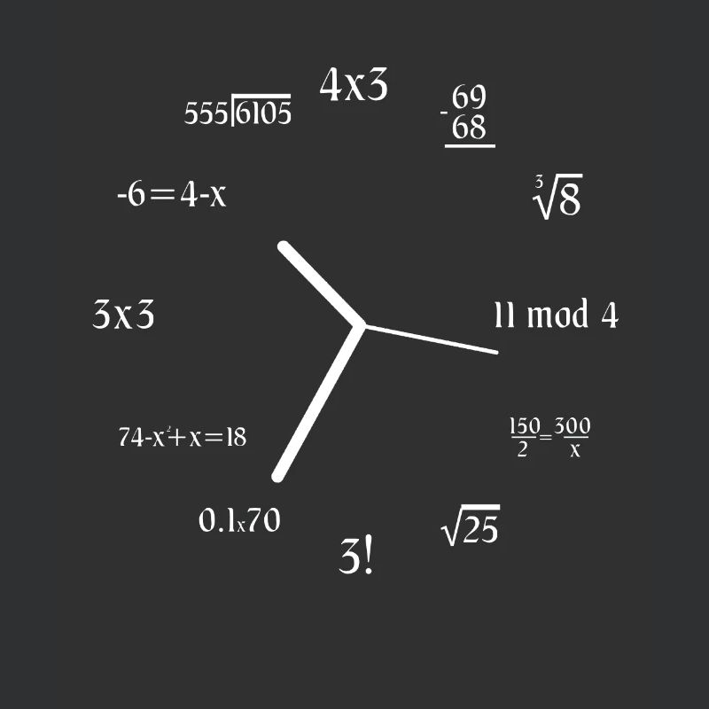 Math Joke Equation Formule Math Meme Math Clock
