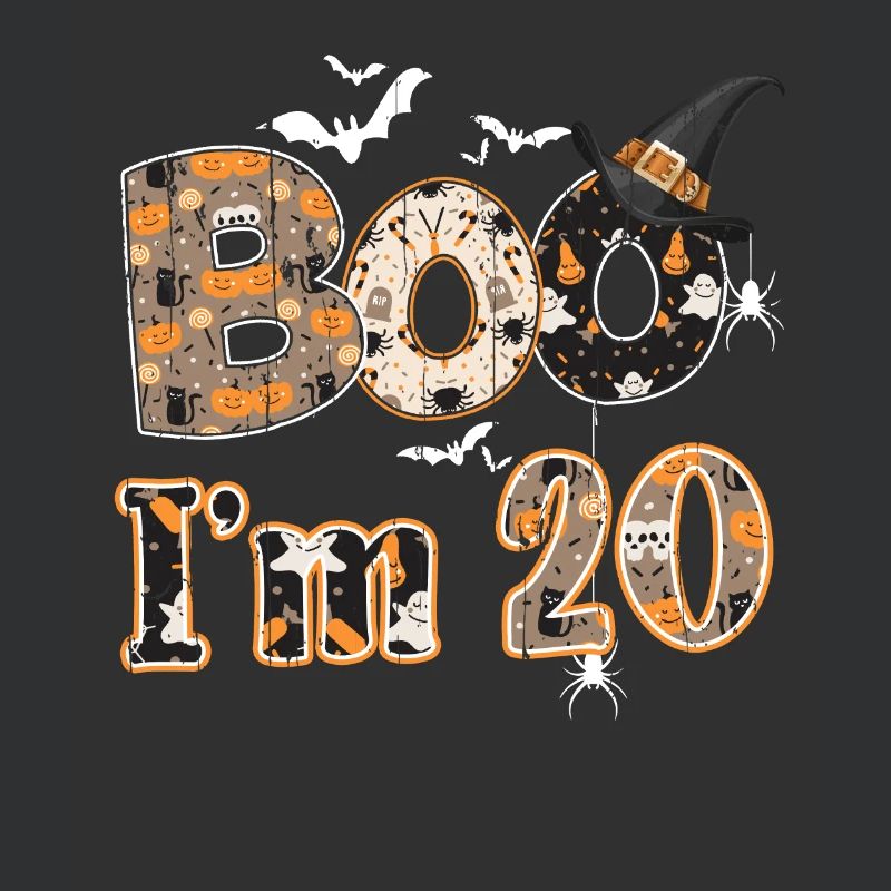 Halloween Pattern Ghost Creatures Naissance Age 20