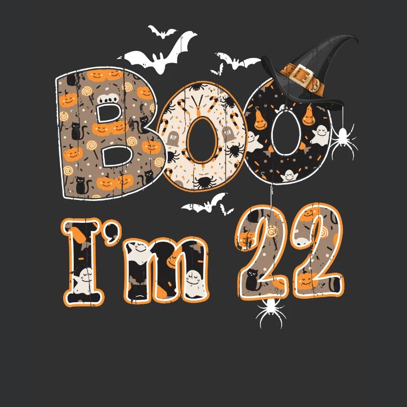 Halloween Pattern Ghost Creatures Naissance Age 22