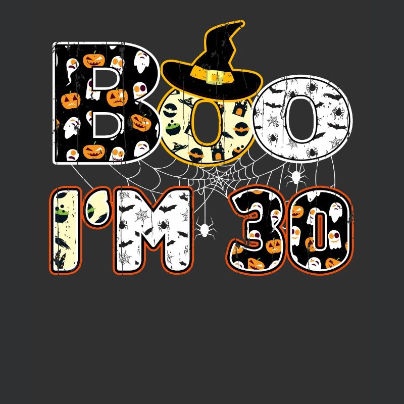 Halloween Pattern Spider Creatures Naissance 30 ans