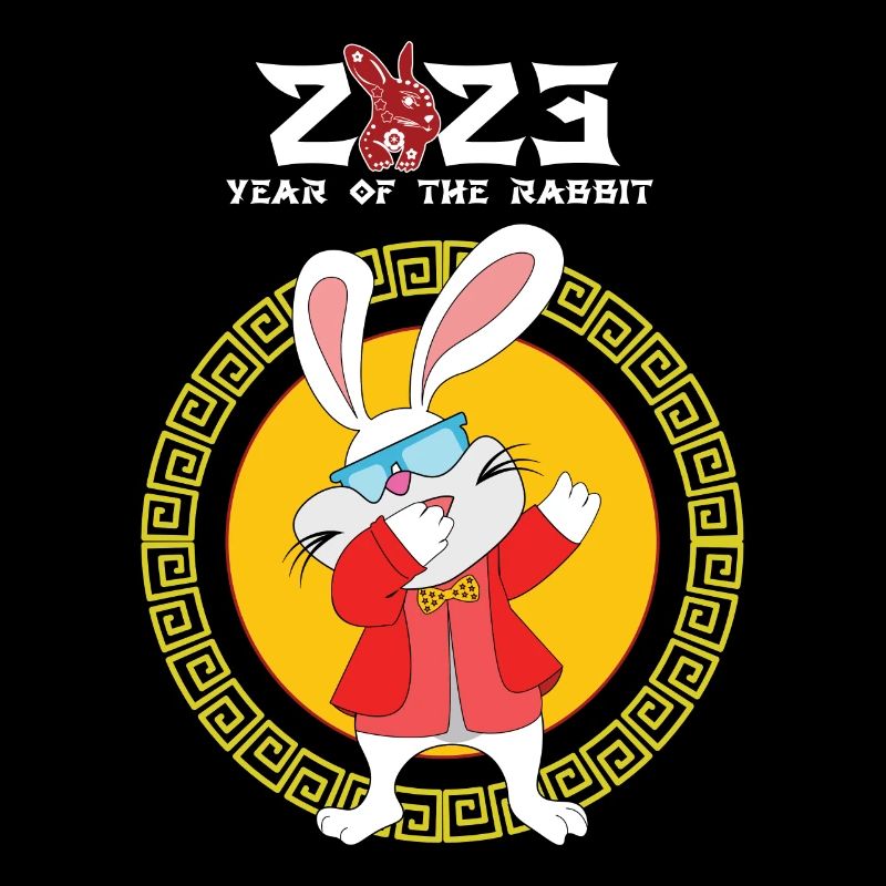 Joyeux Nouvel An chinois Dab Rabbit 2023 Nouvel An