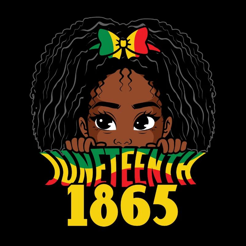 Mädchen Kinder feiern Juneteenth Schwarze Geschichte