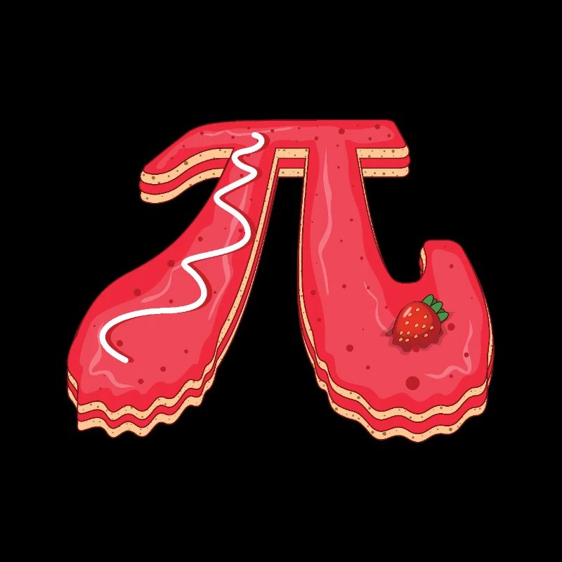 Süßes Pi-Day-Motiv mit Erdbeerkuchen