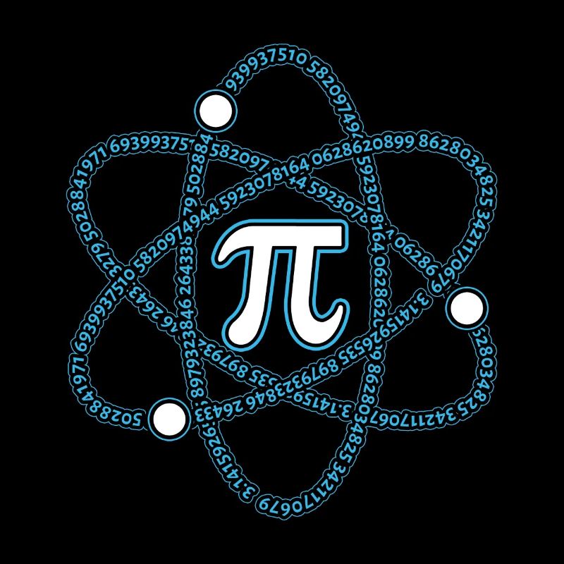 Conception de cercles de numéro atomique Pi Tag