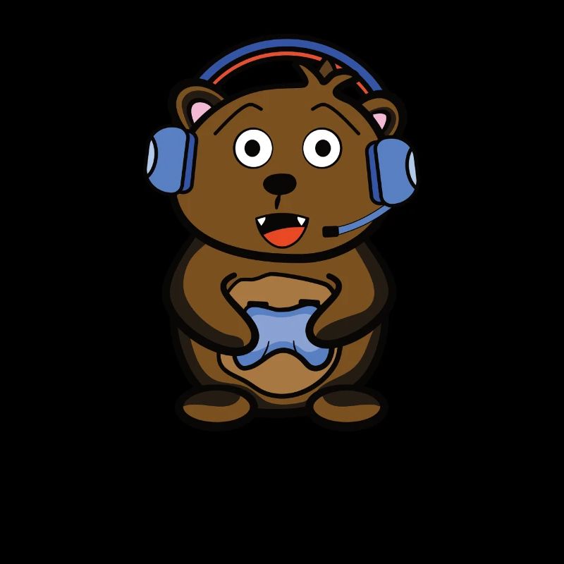 Gaming Bär spielt Videospiele