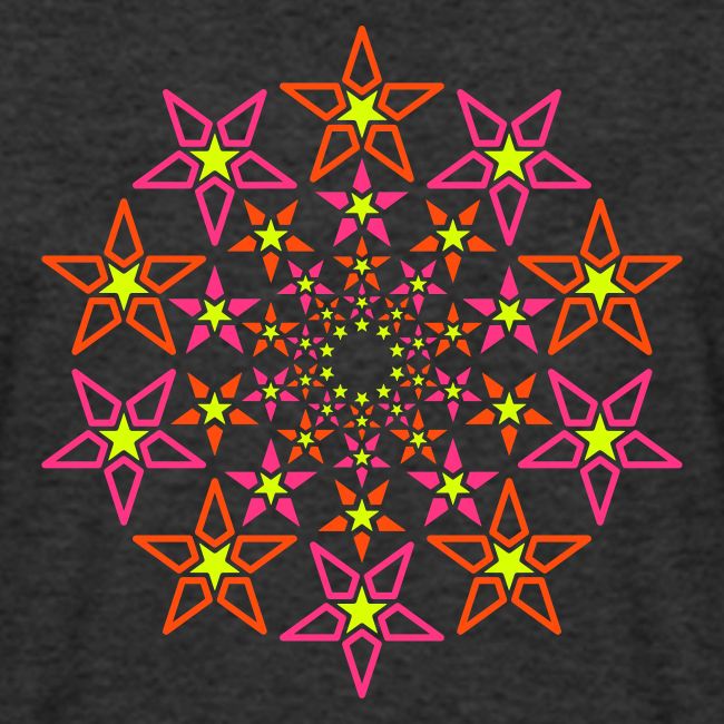 stella frattale 3 colori neon