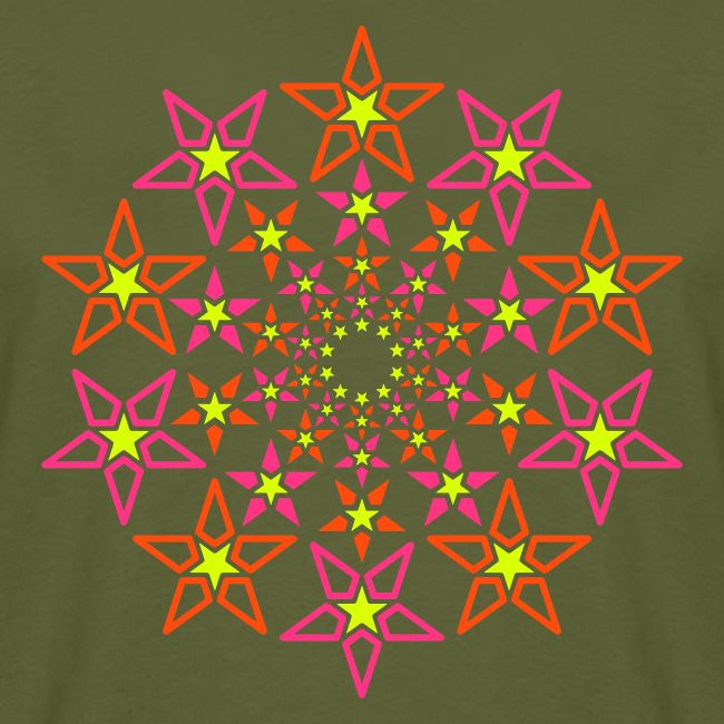 stella frattale 3 colori neon