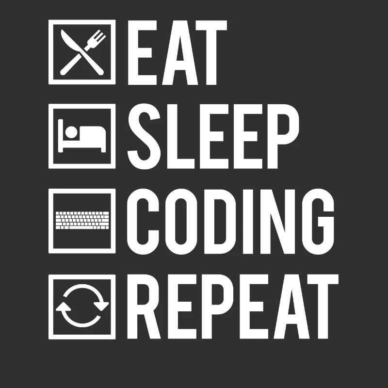 Eat Sleep Coding Repeat Dev Codeur Humour