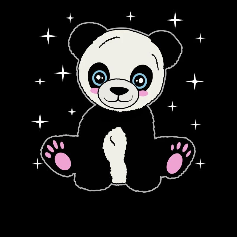 Panda en peluche sous les étoiles