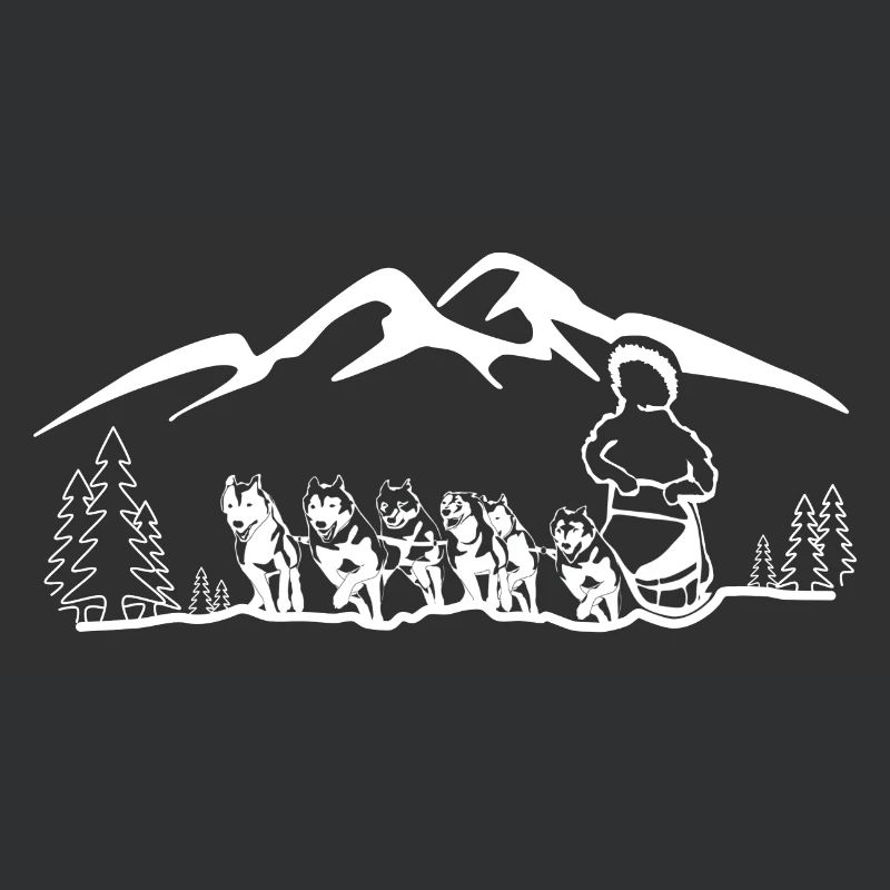 Husky sledding