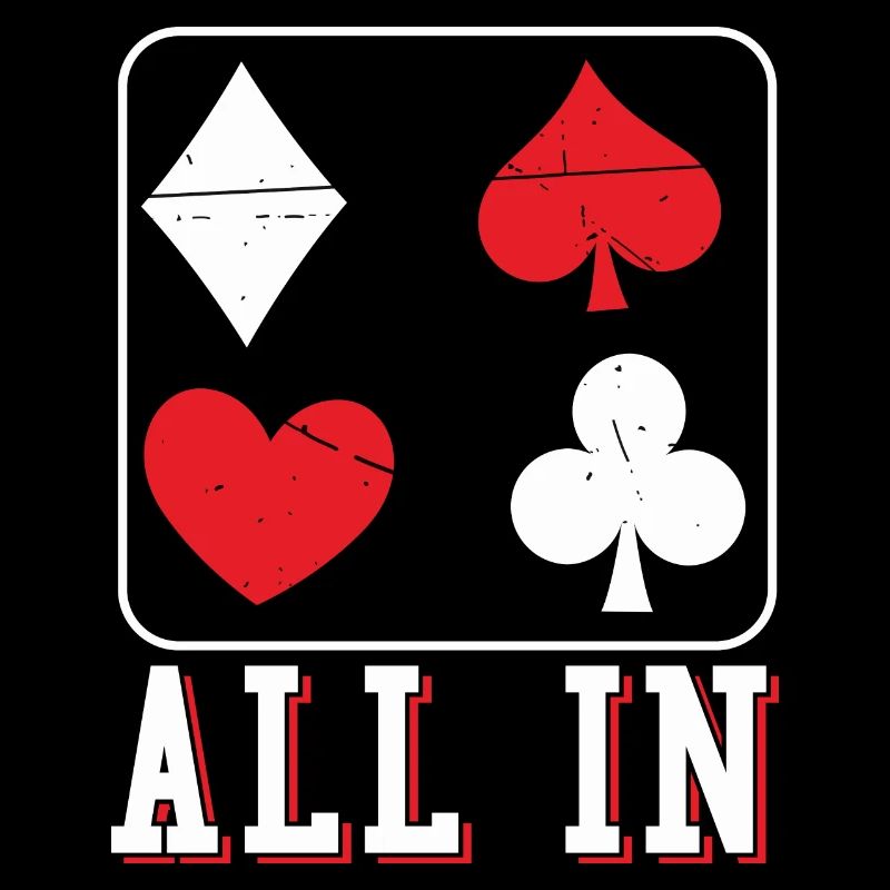 Poker All In Mit Karten-Symbole