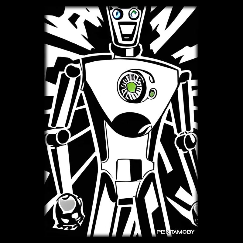 Roboter Comic Zukunft Cyborg Maschine Technik
