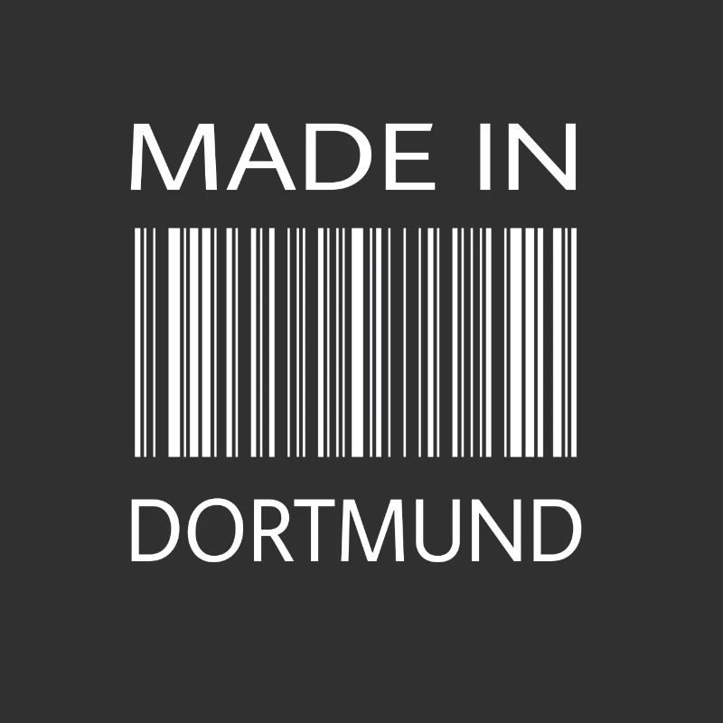 Fabriqué à Dortmund | Cadeau | Code-barres