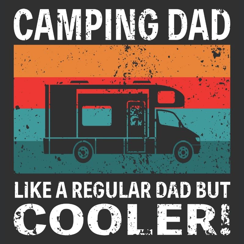 Camping Dad Camper lustiger Spruch Geschenk Retro