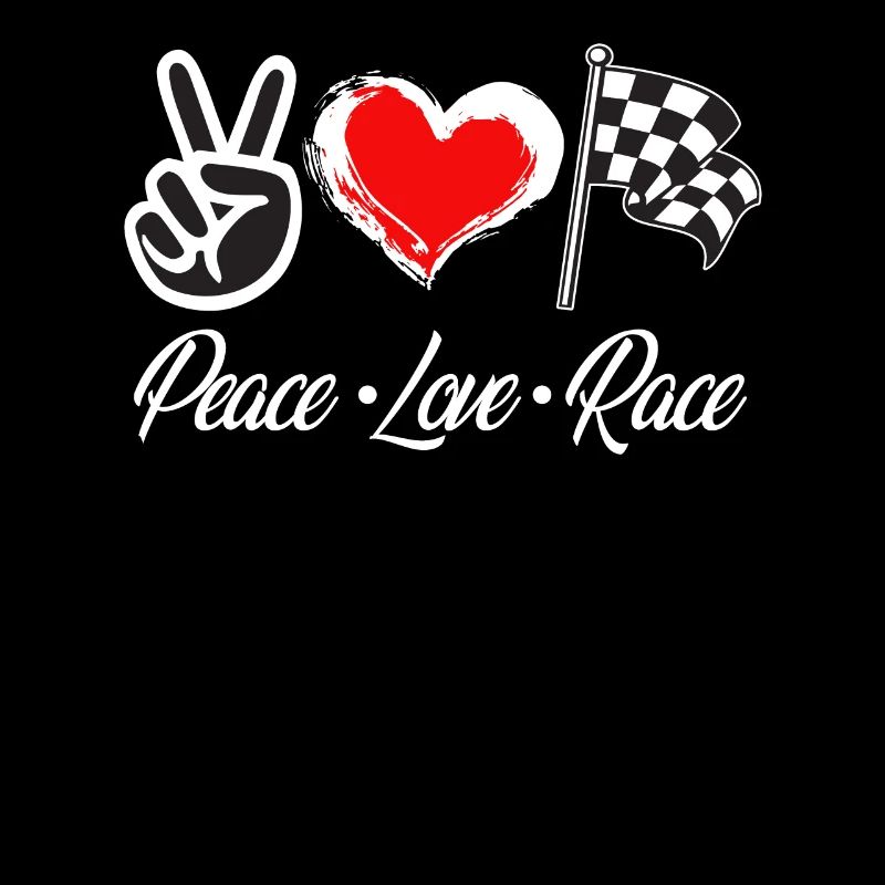 Peace Love Race Pit Crew Maman Voiture de course à damier