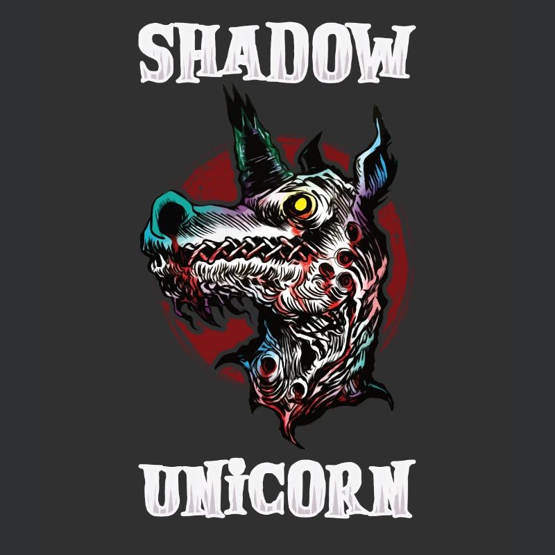 Dunkles Einhorn Horror Einhorn Mitternacht Einhorn
