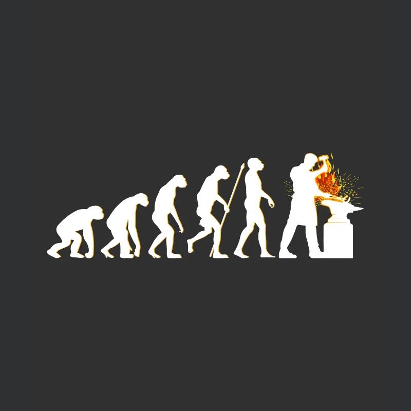 Hufschmied Evolution Schmied Geschenk