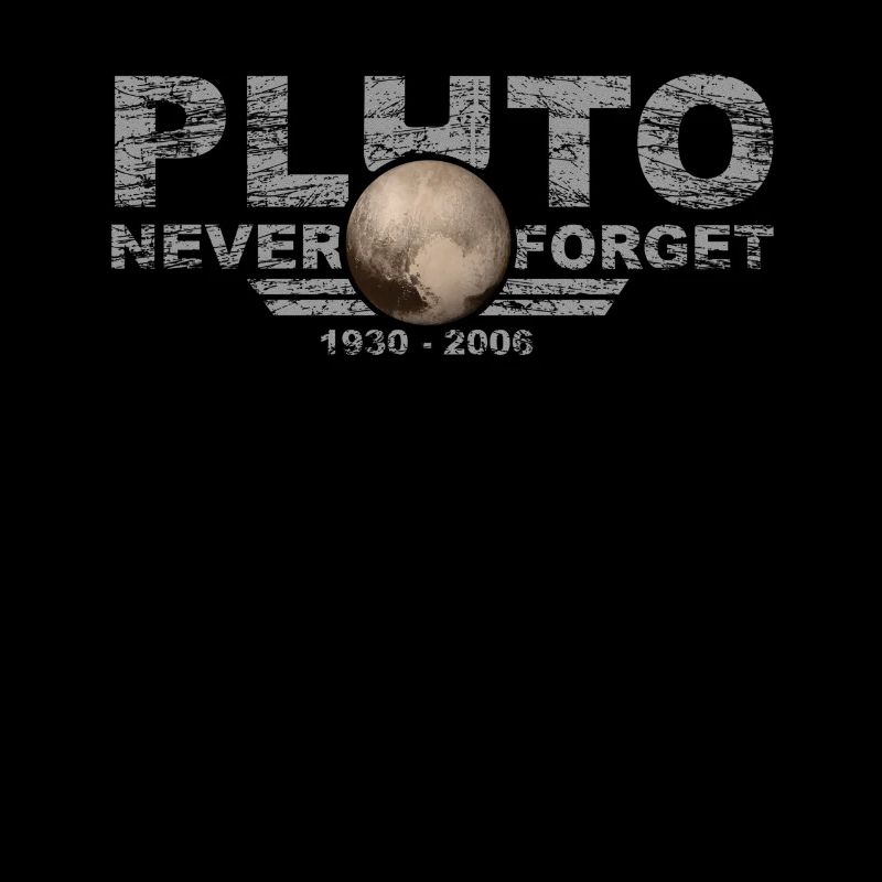 N’oubliez jamais Pluto Design Retro Style Funny Space
