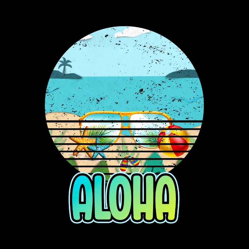 Plages d’Aloha Île tropicale d’été hawaïenne