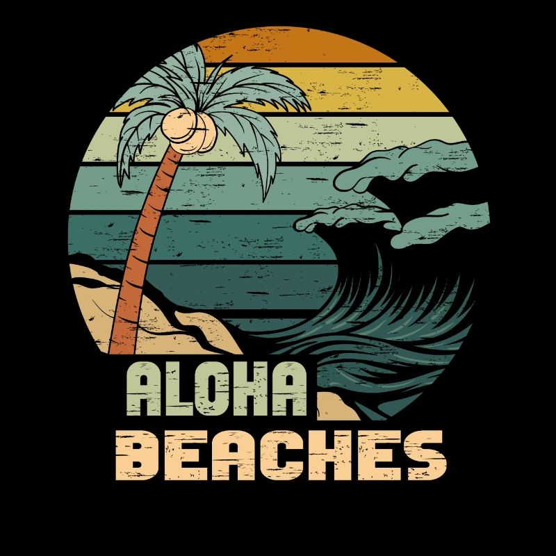 Plages d’Aloha Île tropicale d’été hawaïenne