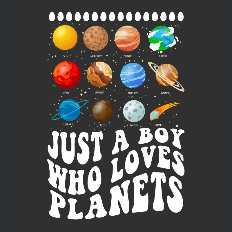 Nur ein Junge, der Planeten Sonnensystem liebt