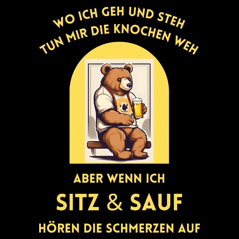 Beer Drinking Bear - Funny Saying