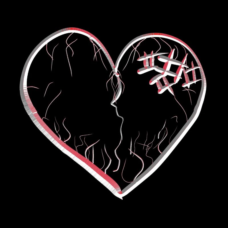 heart symbol broken sad scars