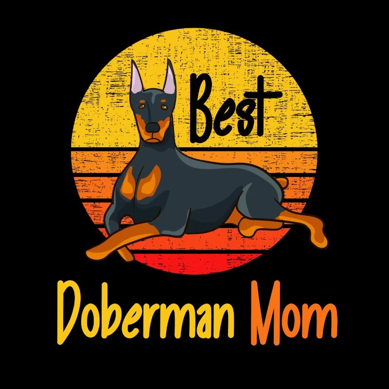 Beste Dobermann-Mutter aller Zeiten lustiger Vintage-Dobermann-Hund