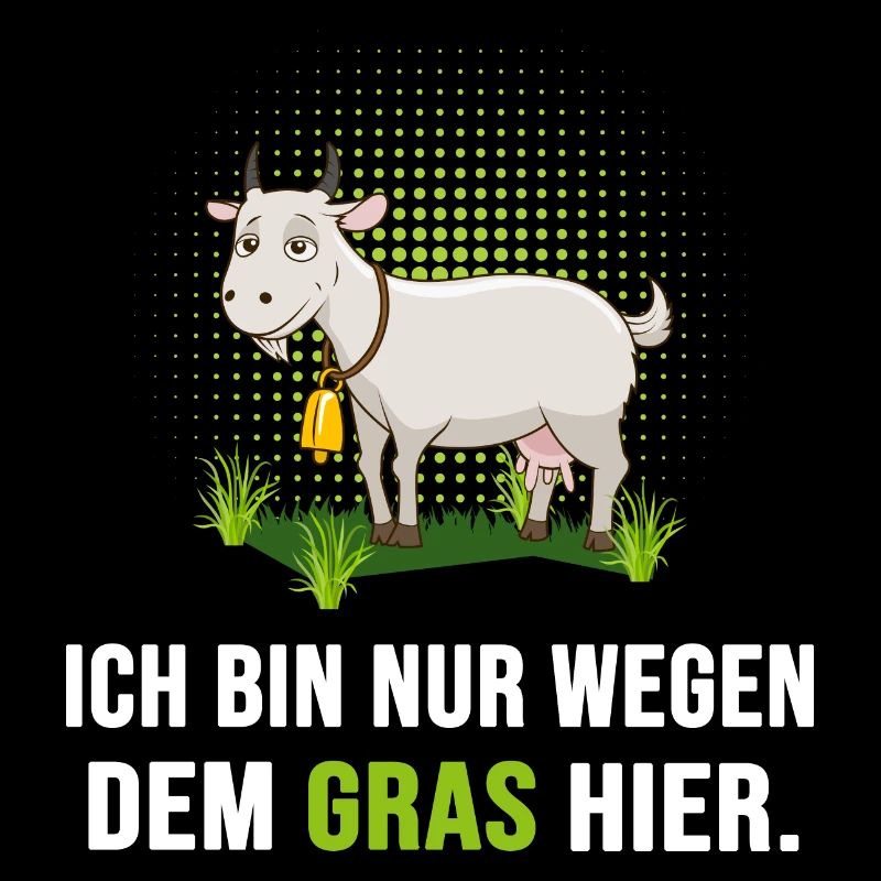 Ziegenbock Ziege "Ziege mag Gras" ziegenbart high