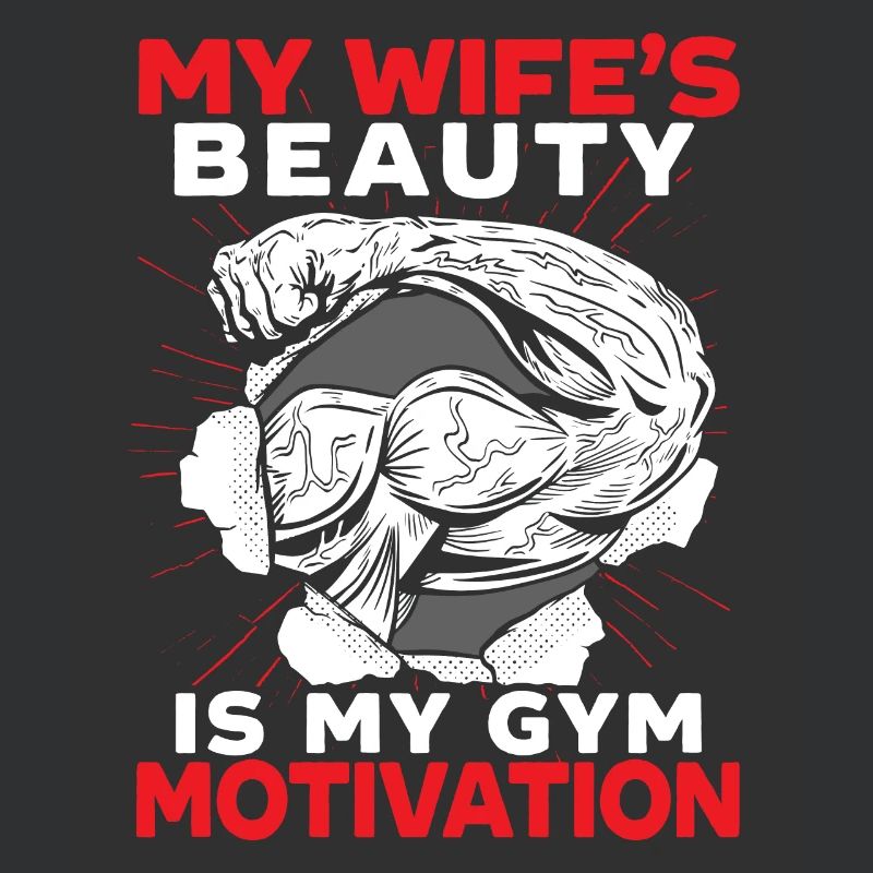 Lustiger Ehemann, Motivation, Bodybuilder, Lachen,