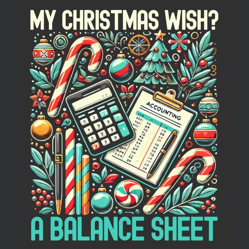 Père Noël comptable de Noël drôle