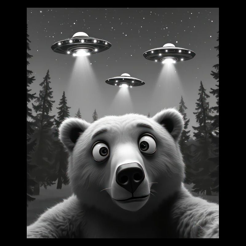 UFO Funny Bear