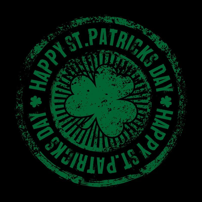 St Patrick's Day Green Stamp Circle
