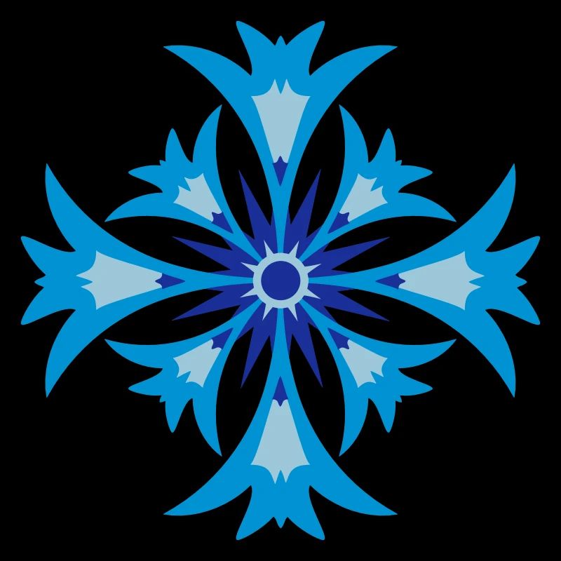 Une fleur stylisée de bleuet