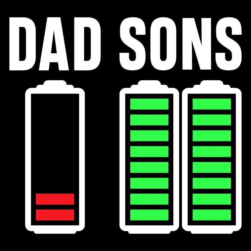 Dad Sons Battery Bar Graphic