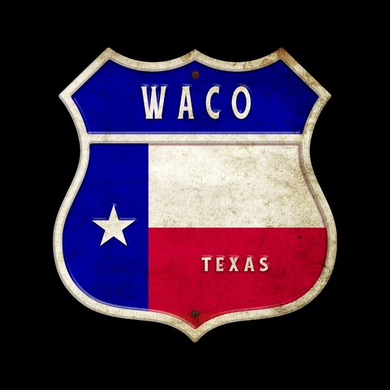 Waco Texas crest flags design