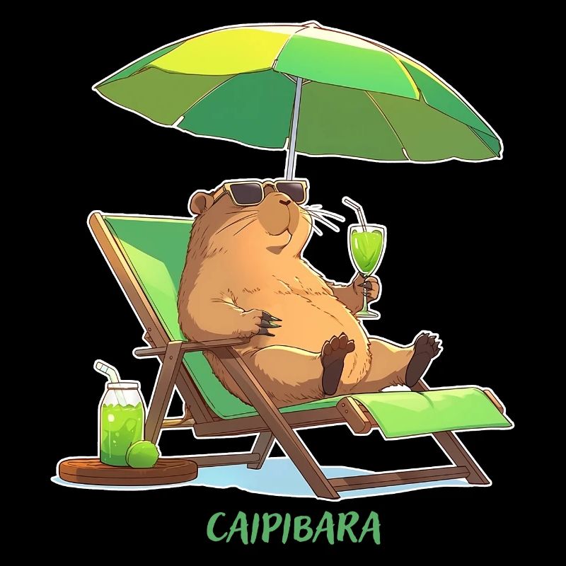 Caipibara Summer Capybara Motif