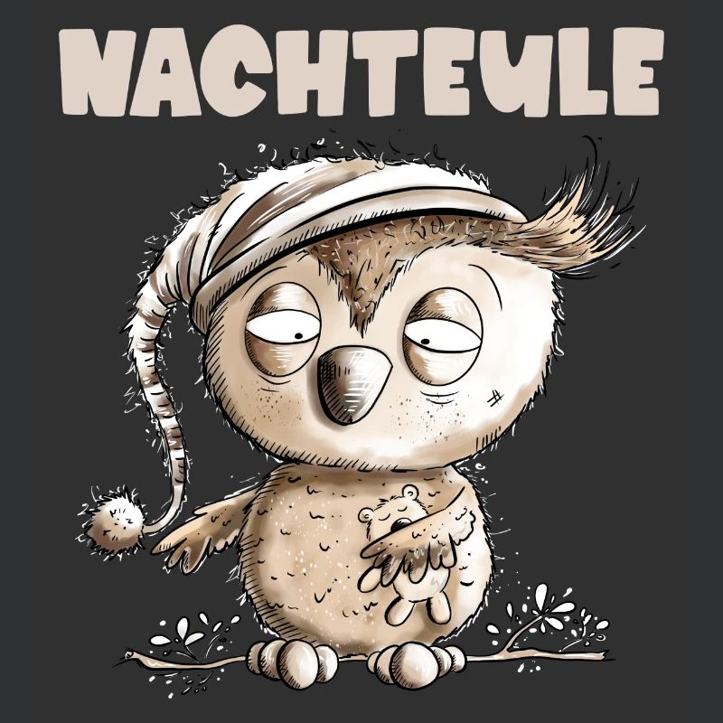 Drollige Nachteule Eule