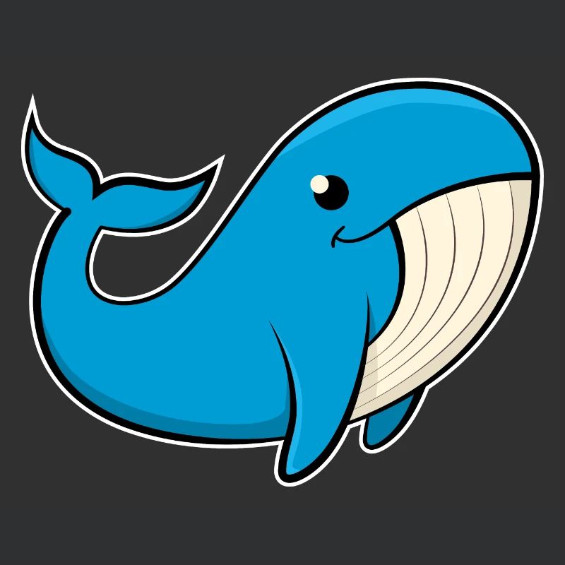 Image joyeuse d’une baleine bleue