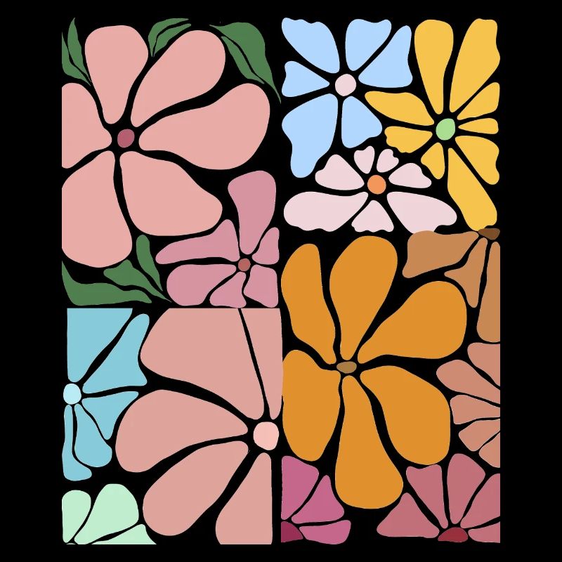Lebendiges abstraktes Blumenmuster