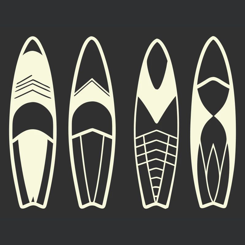 Planches de Surf Abstraites Minimalistes