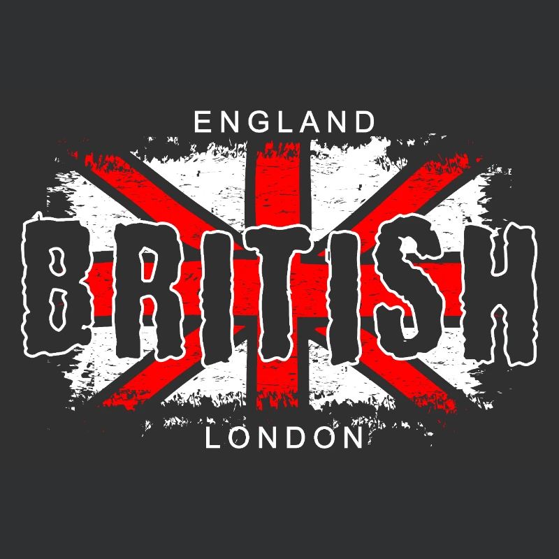 Drapeau anglais avec croix et texte