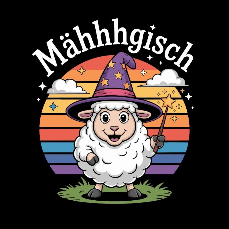Mähhhgisch Schaf Zauberer Regenbogen