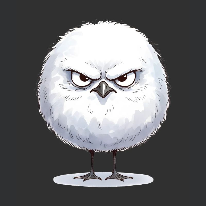Grimmige runde Möwe 