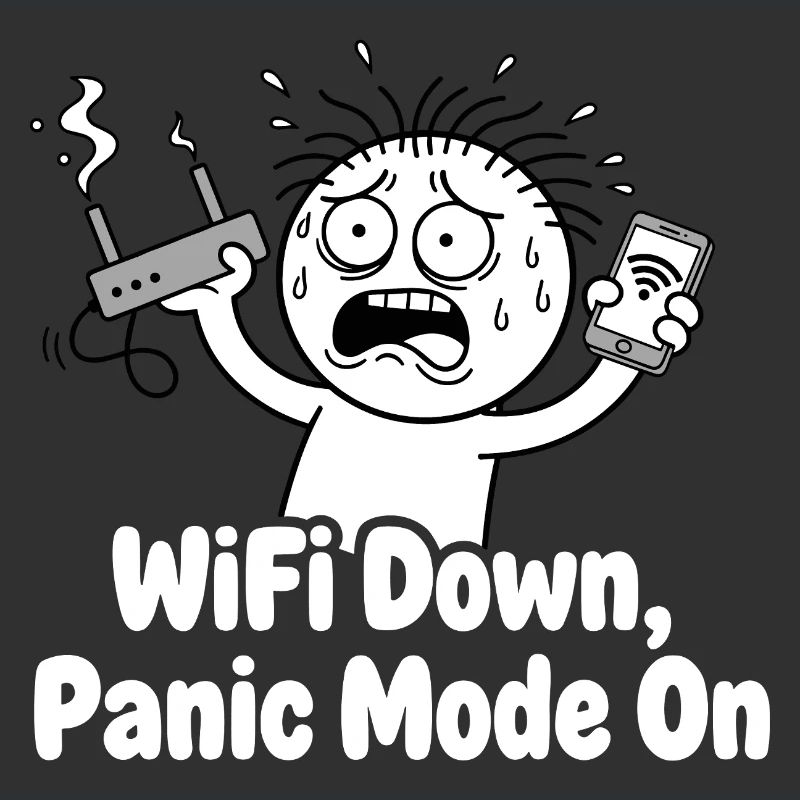 WiFi Outage Panic Mode Meme