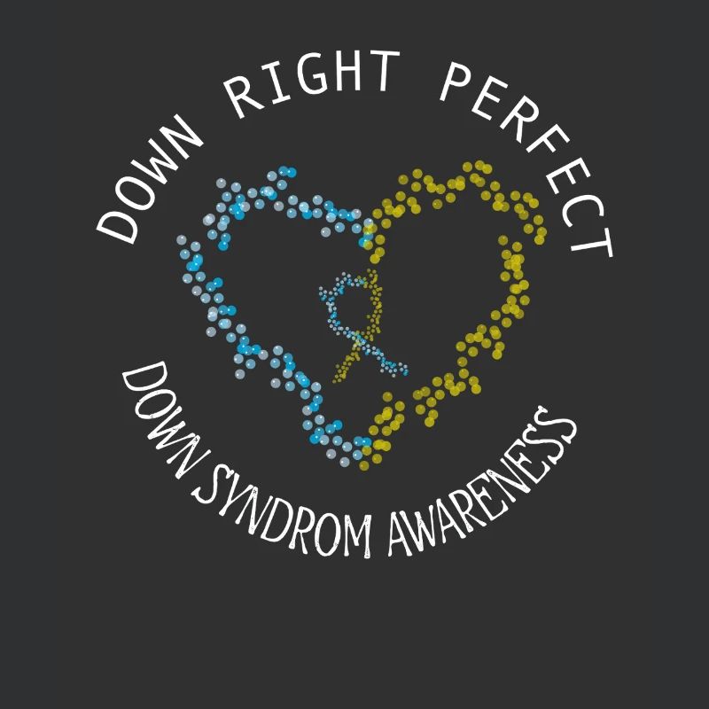 Absolut perfektes Down-Syndrom-Bewusstseins-Herz