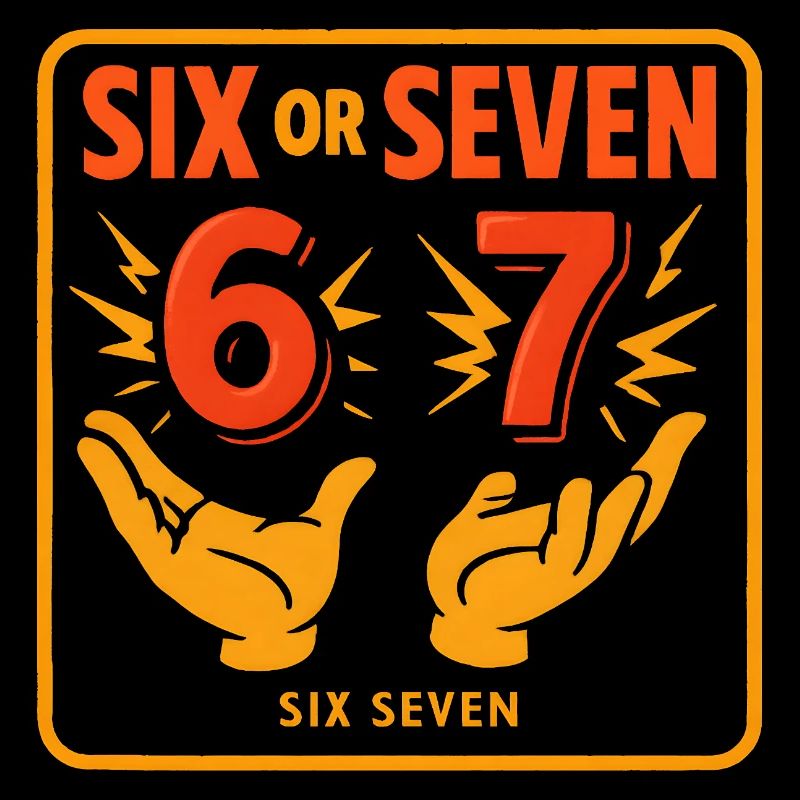 Six Seven 67 Idée d’humour de mème drôle